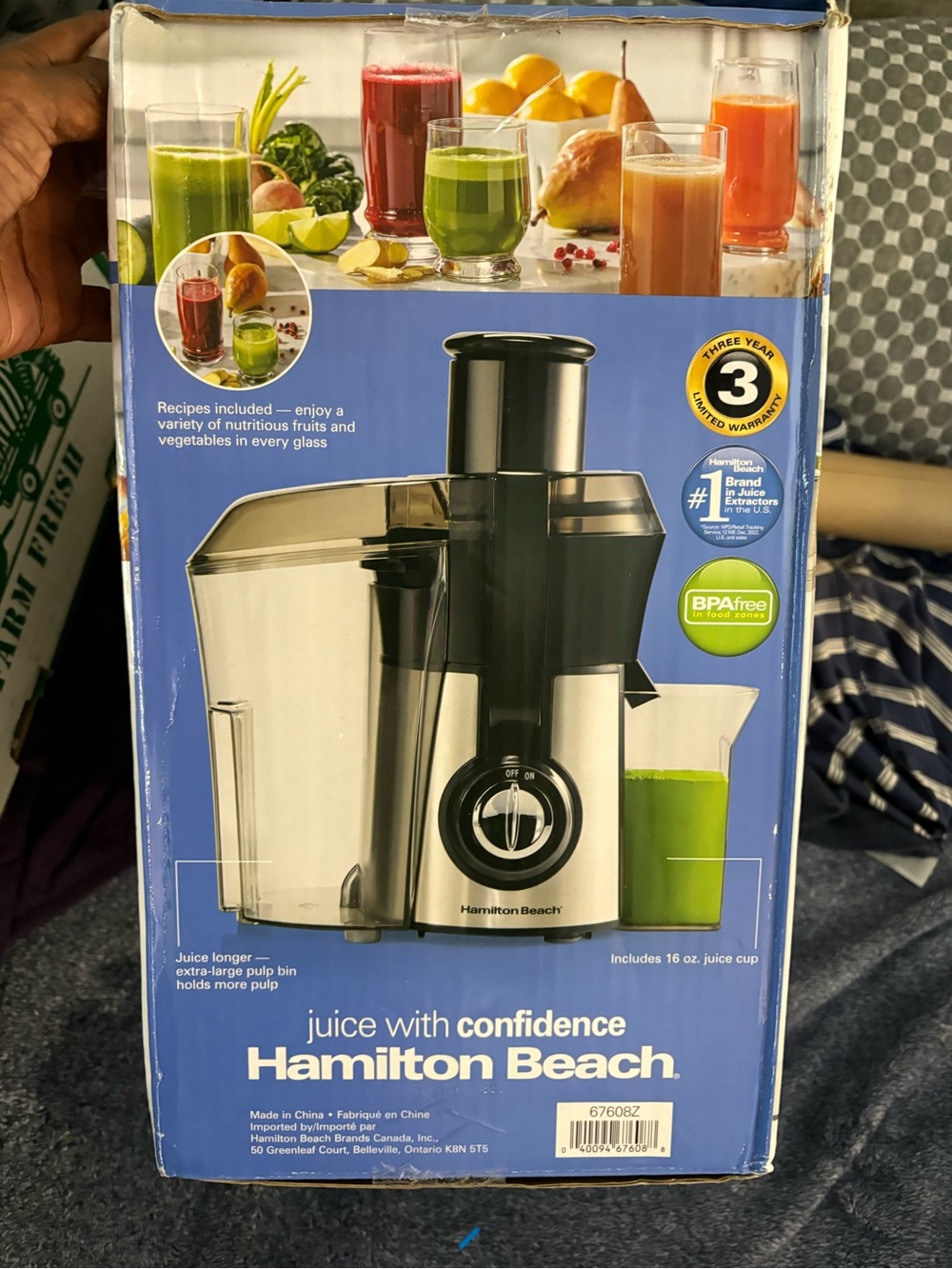 Hamilton Beach Big Mouth Pro Juice Extractor - Stainless Steel & Black